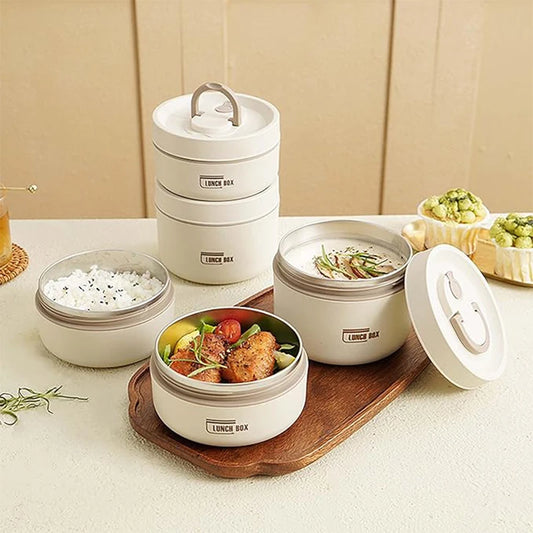 4 In 1 Lunch insulated set with 3 lunch boxes and 1 lunch bag