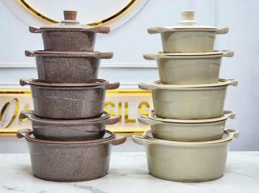 10pcs Heavy Ucc Life Granite Cookware Set | - Elegant Households KE