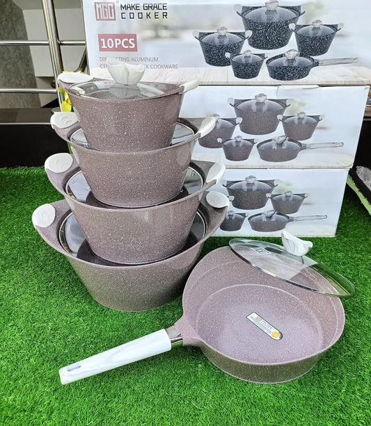 10pcs MGC Nonstick cookware set | - Elegant Households KE