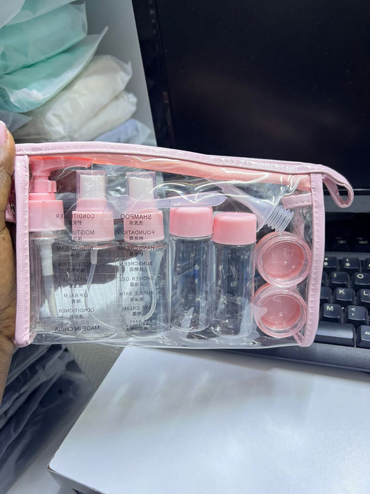 10PCS Refillable Travel Bottles Kit | - Elegant Households KE