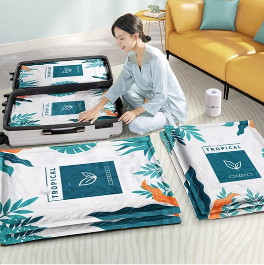 10pcs set Vacuum compression storage bags (with electric pump) | - Elegant Households KE