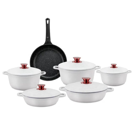 11pcs BMN GRANITE NON - STICK COOKWARE SET | - Elegant Households KE