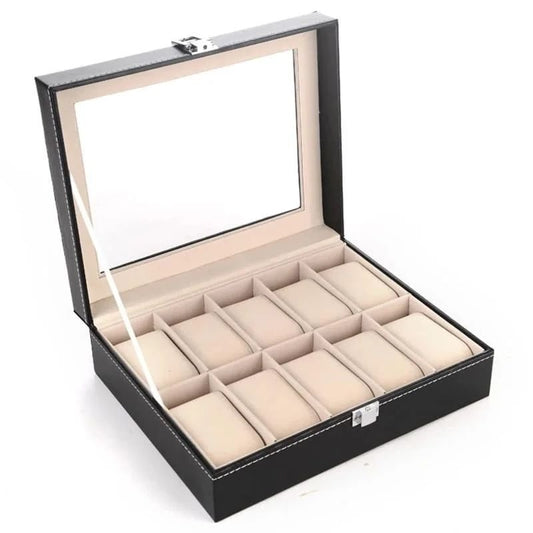 12 Slots Watch Organizer/Storage Box | - Elegant Households KE
