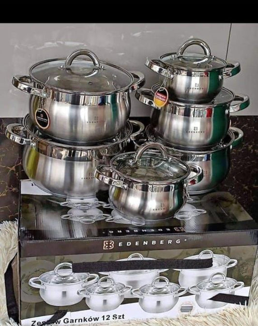 12pc eden burg stainless | - Elegant Households KE