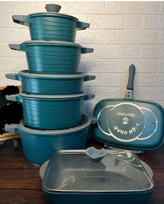 14pcs HausRoland Granite Cookware Set | - Elegant Households KE