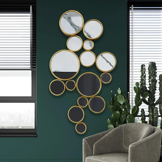 15 circles wall Decorative mirror | - Elegant Households KE