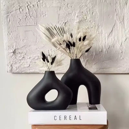 2 In 1 Ceramic Decorative Ceramic Vases | - Elegant Households KE