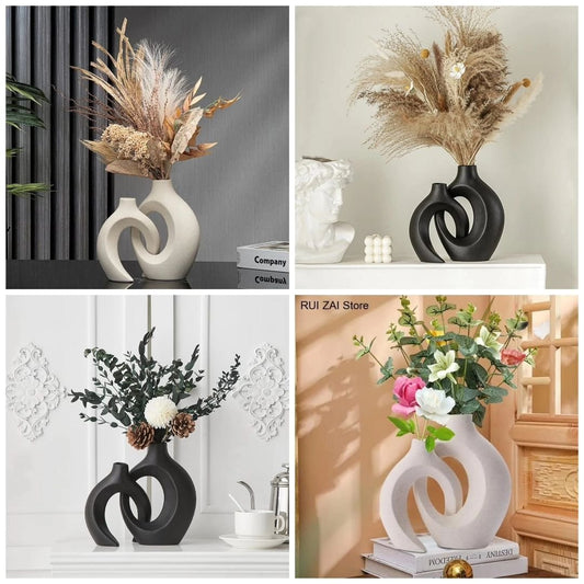 2 in 1 Ceramic Vase | - Elegant Households KE
