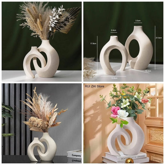 2 in 1 Ceramic Vase | - Elegant Households KE