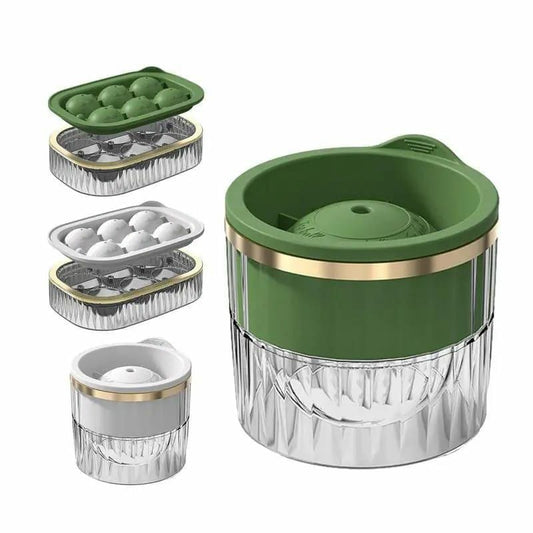 2 in 1 ice cube maker with tray and ball maker | - Elegant Households KE