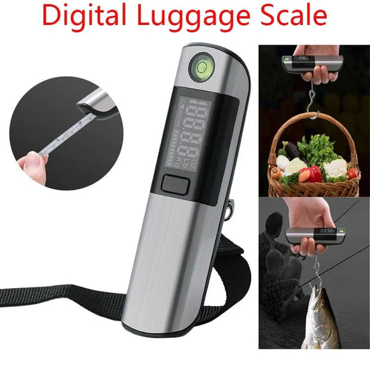 2 in 1 Portable Digital Luggage Scale for Travel With Tape measure Bags | - Elegant Households KE