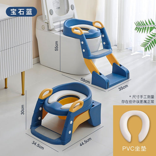 2 - in - 1 toilet trainer seat with a ladder and potty | - Elegant Households KE