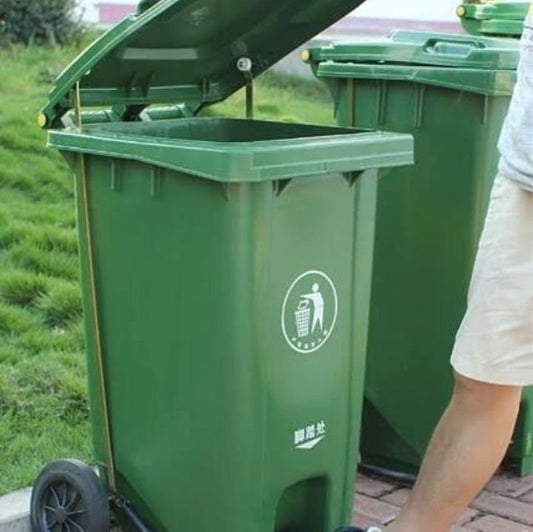 2 in 1 Trash Can (Pedal with Wheels) | - Elegant Households KE