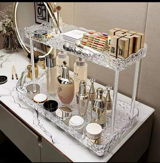 2 tier crystal - like makeup organizer | - Elegant Households KE