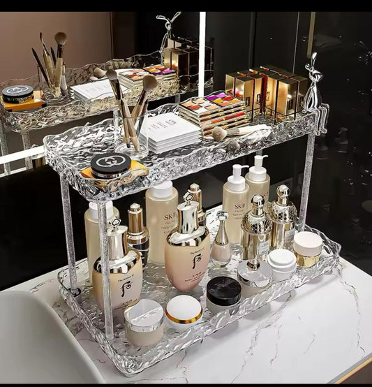 2 tier crystal - like makeup organizer. | - Elegant Households KE