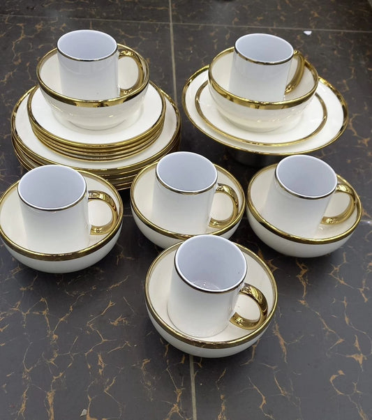 24pcs Ceramic Dinner Set | - Elegant Households KE