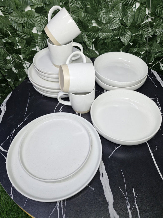 24pcs Double Glaze Ceramic Dinneer set | - Elegant Households KE