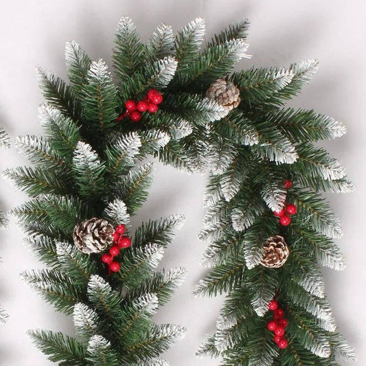 2.5M Premium Natural Green Garland pine - Cones and Berries | - Elegant Households KE