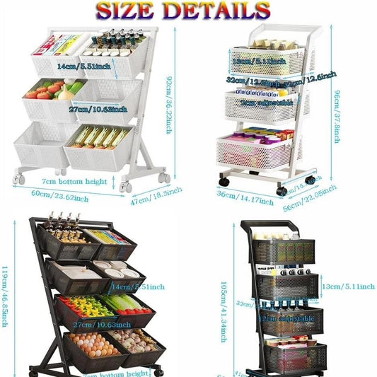 3 Compartment Fruit Rack | - Elegant Households KE