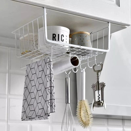 3 in 1 Metallic Under the Shelves Organizer | - Elegant Households KE