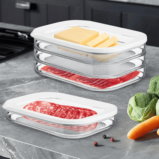 3 in 1 stackable bacon and cheese container | - Elegant Households KE