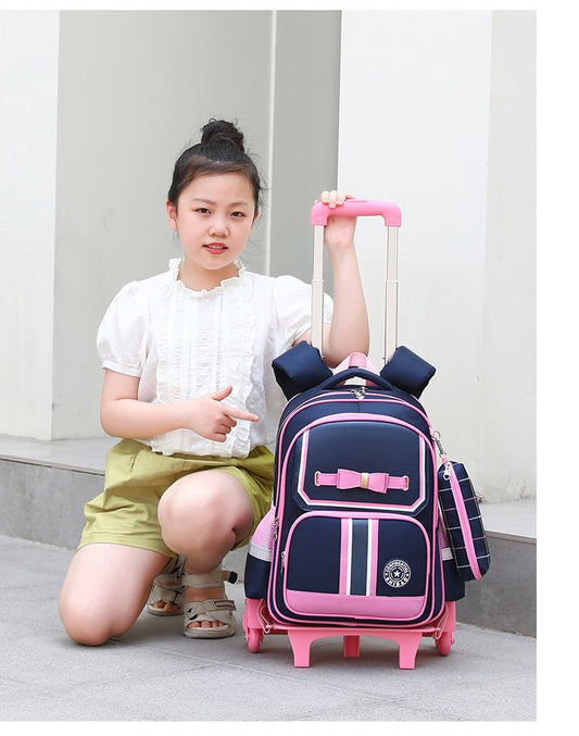 3 in 1 Student High capacity School bag Rolling(detachable) | - Elegant Households KE