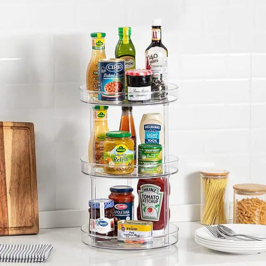 3 layer 360 Rotation Cabinet Turntable Organizer/Lazy Susan | - Elegant Households KE