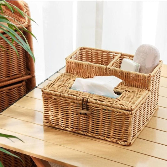 3 slots storage organizer with serviette holder | - Elegant Households KE