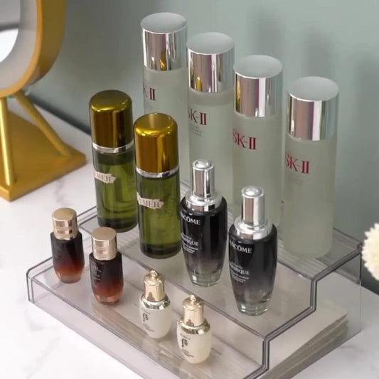 3 - Tier Expandable Acrylic Rack | Water - Resistant, Durable & Multi - Purpose Organizer | - Elegant Households KE