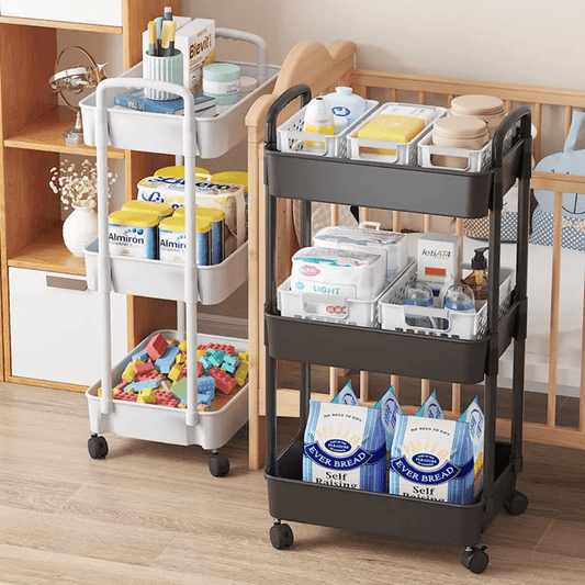3 Tier multipurpose Trolley with 360 Degree Rotation | - Elegant Households KE
