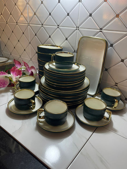32pcs Gold realm Dinner set | - Elegant Households KE