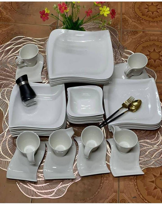 36pcs wave dinner set | - Elegant Households KE