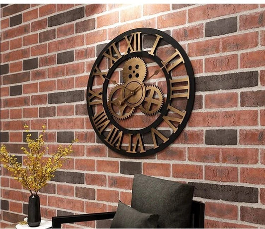 3D Roman Vintage Gear Pocket Wall Clock | - Elegant Households KE