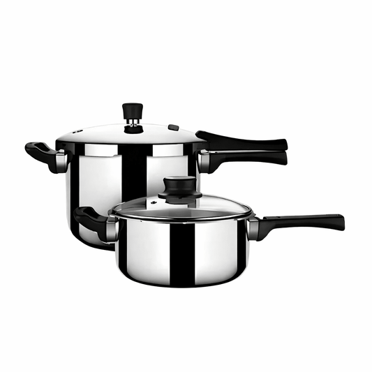 3L + 5L Stainless Steel Express Pressure Cooker Combo | - Elegant Households KE