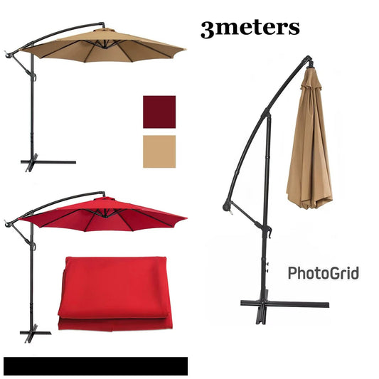 3M Parasol Replaceable Cloth Garden Umbrella | - Elegant Households KE