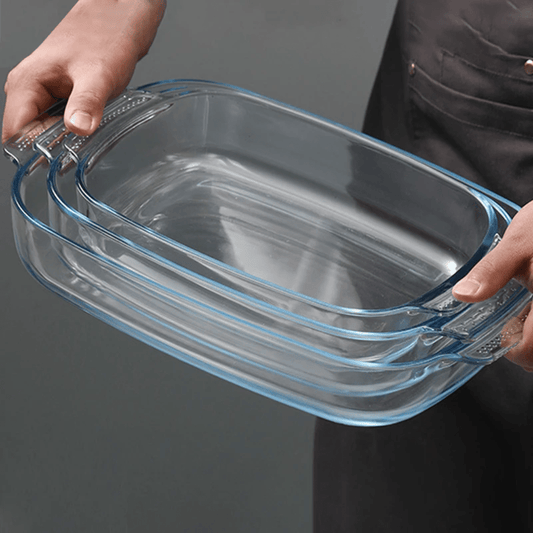 3pcs Baking & Microwaveable Glass Casserole Set | - Elegant Households KE