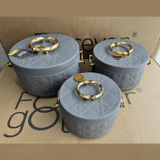 3pcs Forever Gold Insulated Casserole Hotpots | - Elegant Households KE