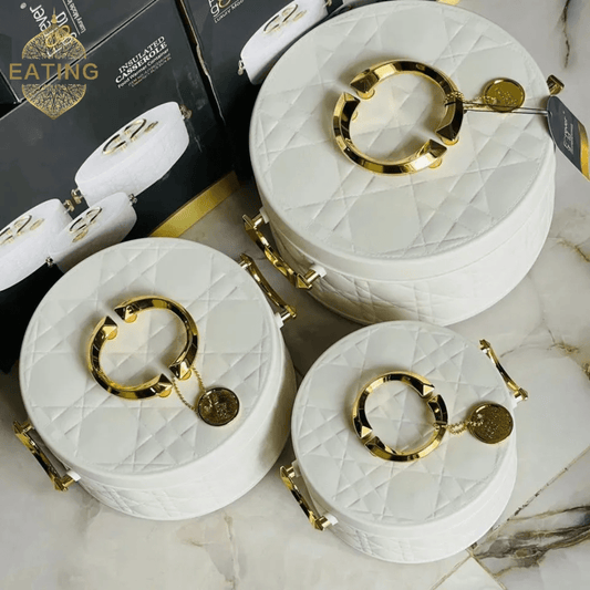 3pcs Forever Gold Insulated Casserole Hotpots | - Elegant Households KE