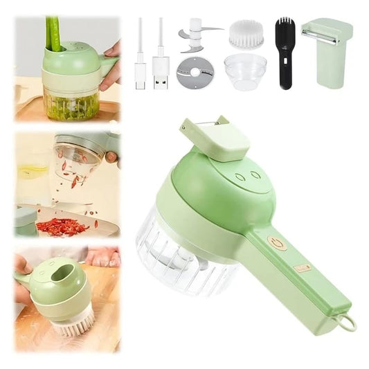 4 in 1 Portable Electric Vegetable Cutter | - Elegant Households KE