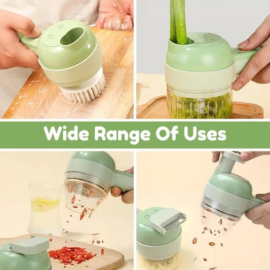 4 in 1 Portable Electric Vegetable Cutter | - Elegant Households KE