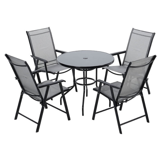 Dining Table - 4-Seater Foldable Outdoor & Balcony Furniture Set