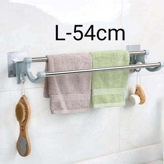 54cm Self Adhesive Double Pole Towel Holder | - Elegant Households KE