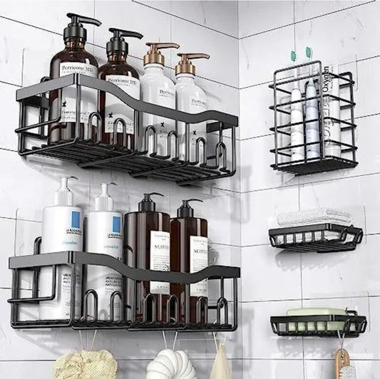 5pcs set Shower caddy shelf/Bathroom organizer | - Elegant Households KE