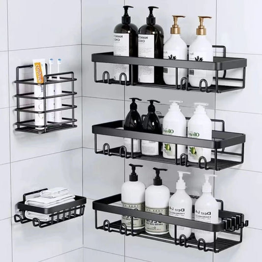 5pcs Set Shower Caddy Shelf/Bathroom Organizer | - Elegant Households KE