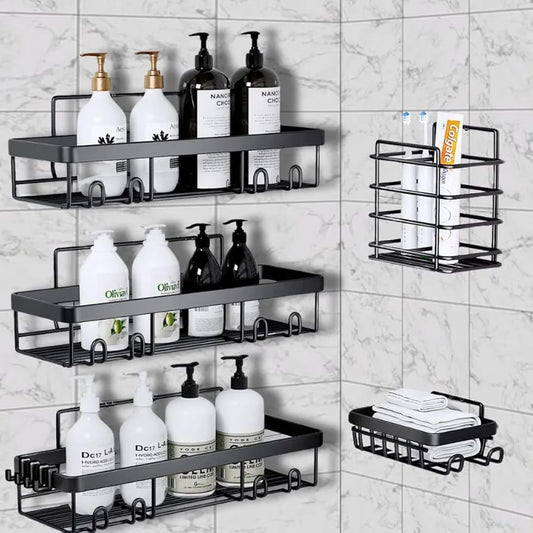 5pcs set Shower caddy shelf/Bathroom organizer | - Elegant Households KE
