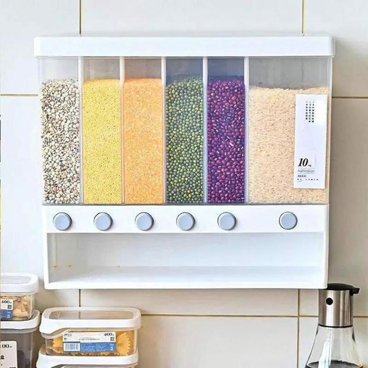 6 compartment cereals dispenser | - Elegant Households KE