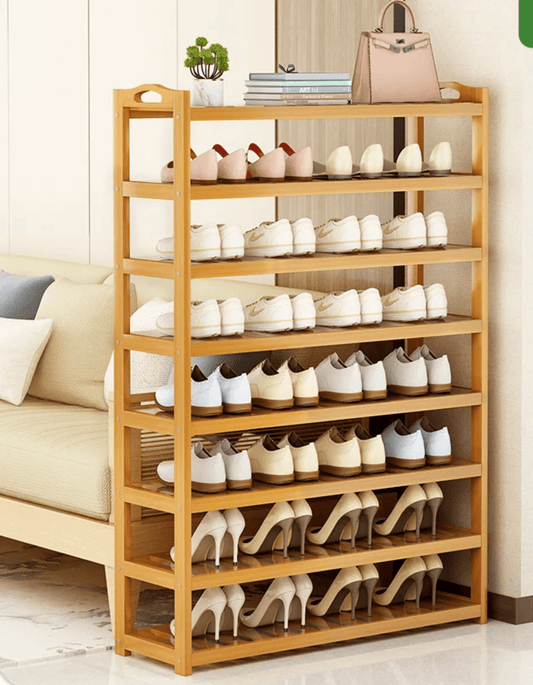 6 - Layer Bamboo Shoe Rack | - Elegant Households KE