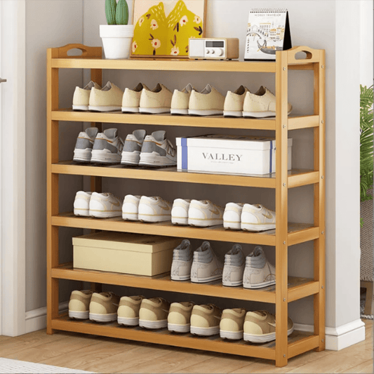 6 - Layer Bamboo Shoe Rack | - Elegant Households KE