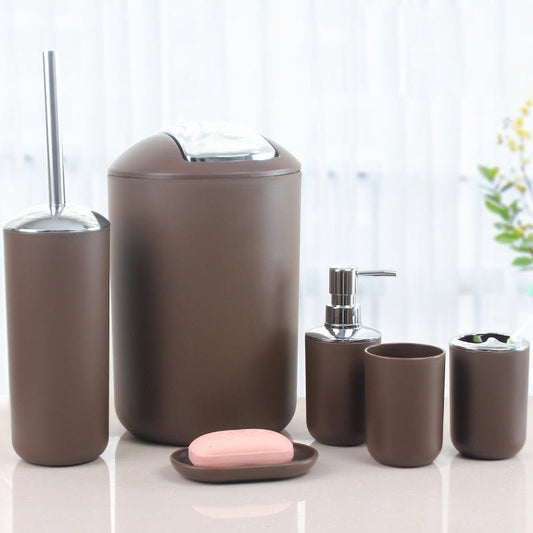 6Pcs Bathroom Accessories Set | - Elegant Households KE