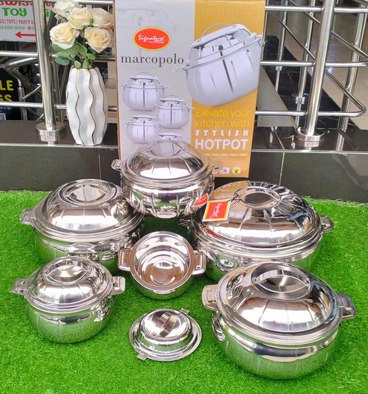 6pcs Big size stainless steel cookware set | - Elegant Households KE